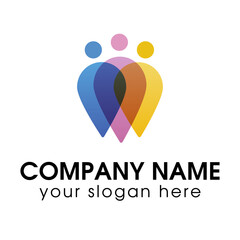 charitable organisation logo with location pin