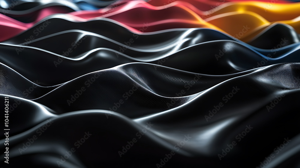 Leinwandbilder captivating waves of colorful fabric flowing elegantly creating a visual symphony of textures and hu