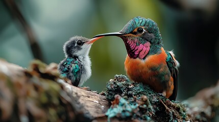 Fototapeta premium 様々な野生動物の母と子供