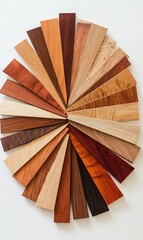 Wood samples in a circular pattern.