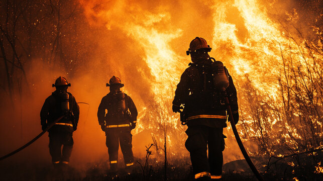 Bombero trabajando en la extinci&oacute;n de incendios