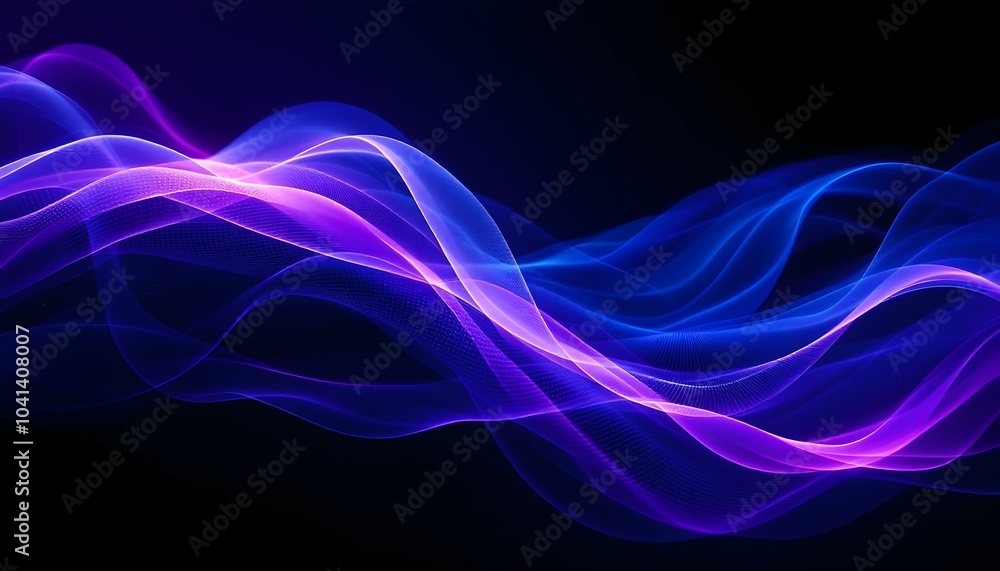 Poster an abstract noise effect design has a blue, purple ,black grainy gradient banner background on a web