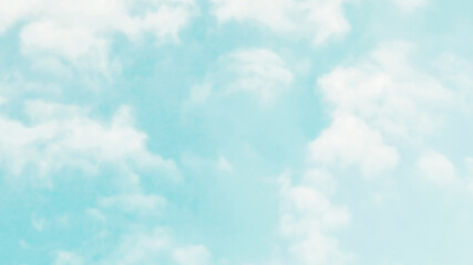 Blue pastel sky with white cloud. Beautiful sky in the morning. Freedom of life, New life beginning and Positive thought and energy concepts.