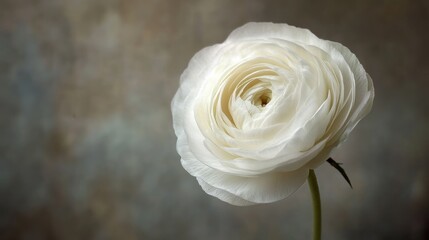White Ranunculus Flower