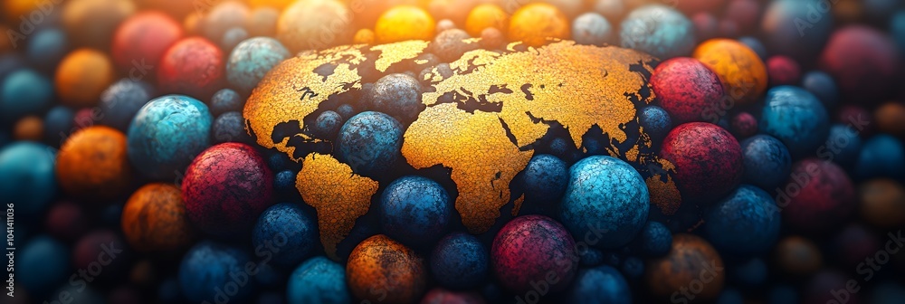 Poster global communication industry shaped by diverse perspectives and technological advancements:explorin