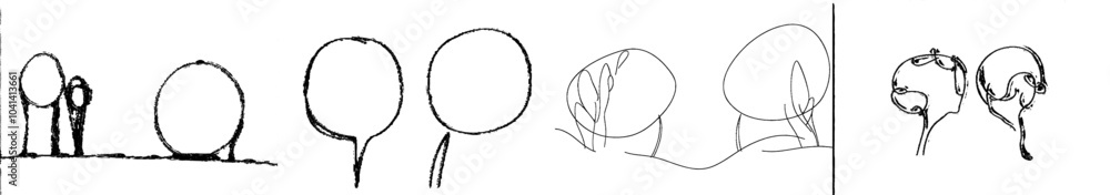 Leinwandbilder the white background in this illustration represents a speech bubble isolated on a continuous line. 