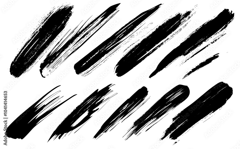 Leinwandbilder Lines made with a marker. Modern highlighter brushes. Drawn with a hand. Illustrations made with a computer.