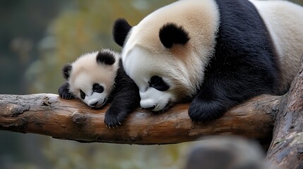 様々な野生動物の母と子供