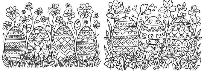 Obraz premium This seamless pattern is perfect for coloring pages, wallpapers, backgrounds, and more