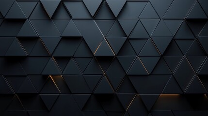 Fototapeta premium Abstract Monochrome Triangular Mosaic: A Study in Depth and Dimension