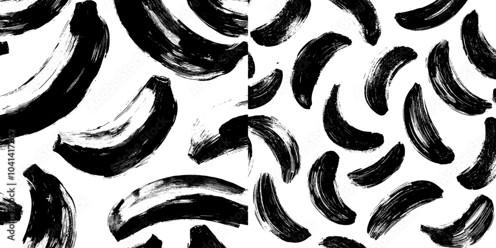 Poster dashed lines with handmade seamless texture. japan folk seamless pattern, boho ornament. modern brus