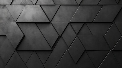 Abstract Monochrome Triangular Mosaic: A Study in Depth and Dimension