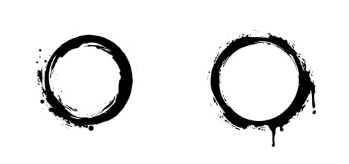 The circle frame illustration is an abstract hand drawn design element.