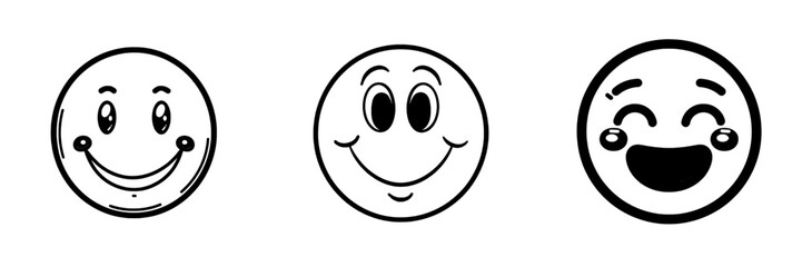 Fototapeta premium Modern design illustration of a smiley face emoji