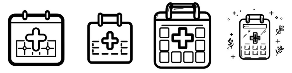 Obraz premium In a trendy style, this health check schedule icon has a modern design illustration template