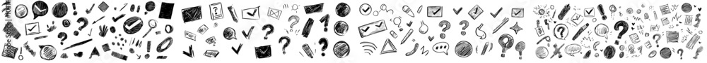 Aufkleber a set of modern grunge icons featuring red underlining and strikethroughs used to illustrate various