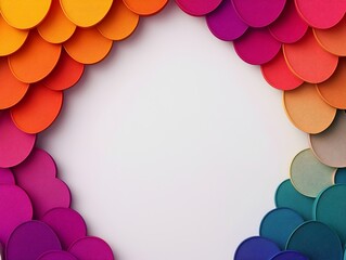 Obraz premium Vibrant Gradient Seamless Pattern with Geometric Shapes on Clear Background