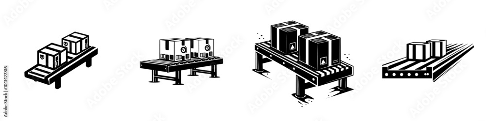 Aufkleber icon pack modern design illustration template with automatic sorting
