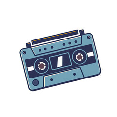 Obraz premium Retro Vibes: A Vibrant Cassette Tape Illustration Capturing the Nostalgia of the 80s. Perfect for evoking memories of a musical era filled with style and creativity.