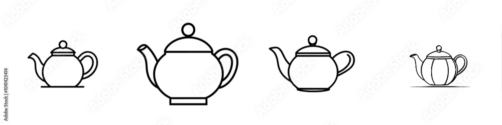 Poster symbol of a teapot. teakettle icon. modern teapot illustration. teakettle sign. teakettle symbol.
