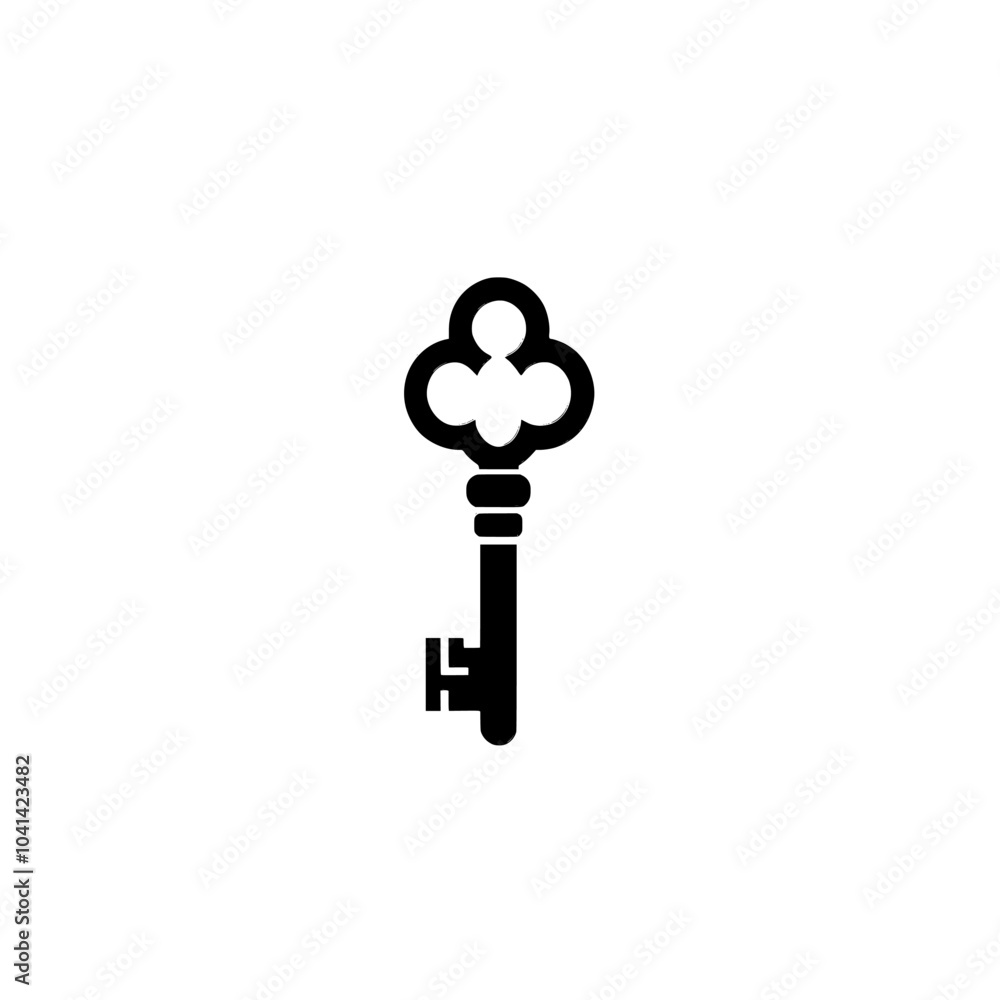 Leinwandbilder an icon of a key in modern style. an icon of a lock. an icon of a closed symbol or brand.