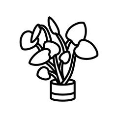 Ikea Planticon Outline Icon, Vector illustration