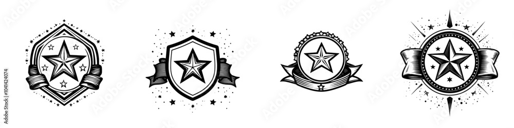 Poster modern quality control icon line in trendy style