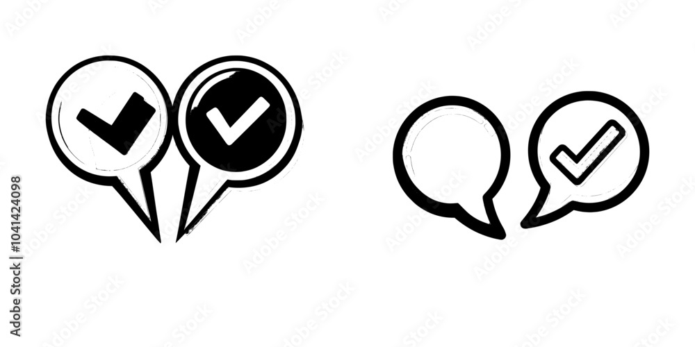 Aufkleber stylish question bubble icon in a solid modern design