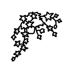 English Ivy Outline Icon, Vector illustration
