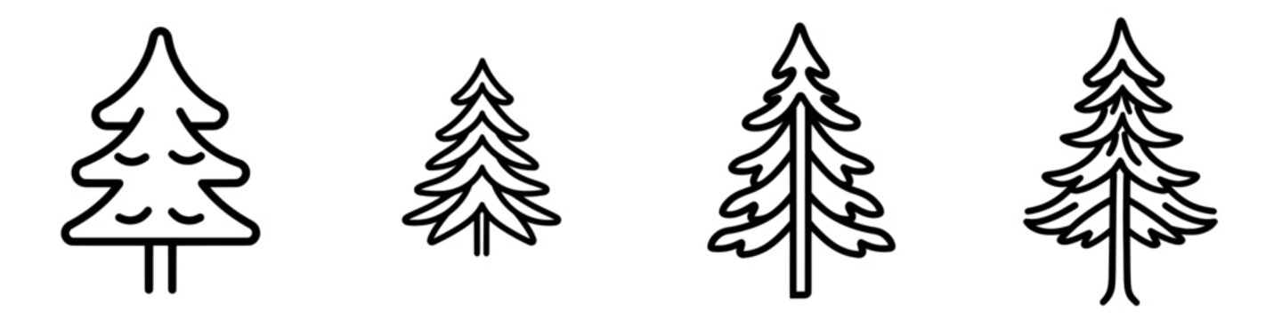 The modern tree icon. An illustration of a plant. A garden symbol.