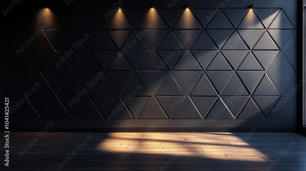 Aufkleber abstract monochrome triangular mosaic: a study in depth and dimension