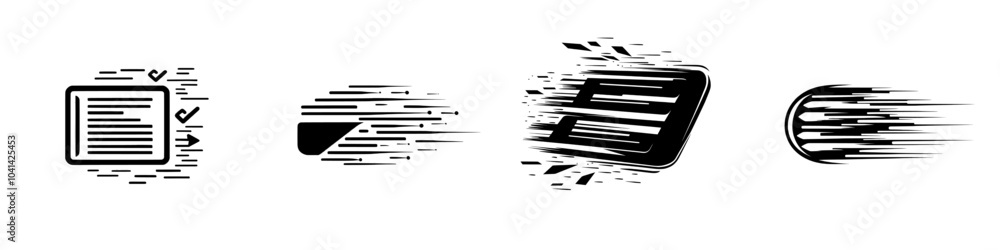 Aufkleber stylish quick folder icon in a solid modern design