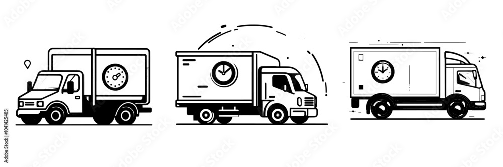Poster The icon line features a modern design in a trendy style that is delivered in a short period of time