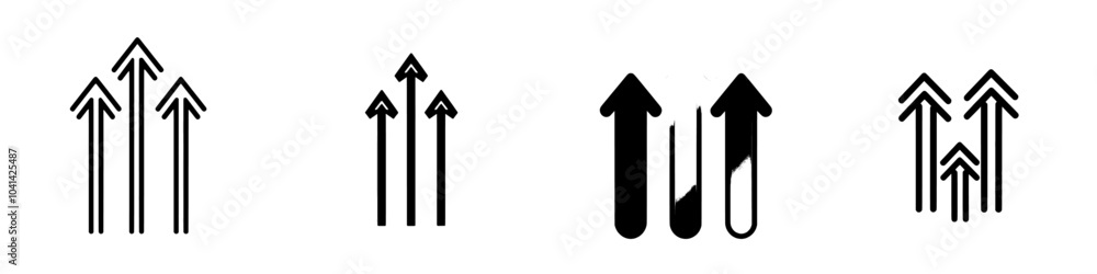 Poster an icon line designed with a modern, trendy style for fast uploads