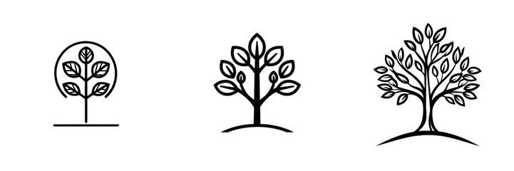 Fototapeta premium On a white background, there is a black and white outline of a tree.