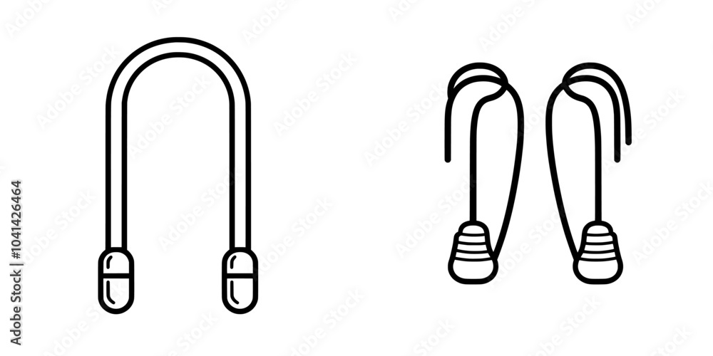 Poster design of skipping rope icon in trendy style