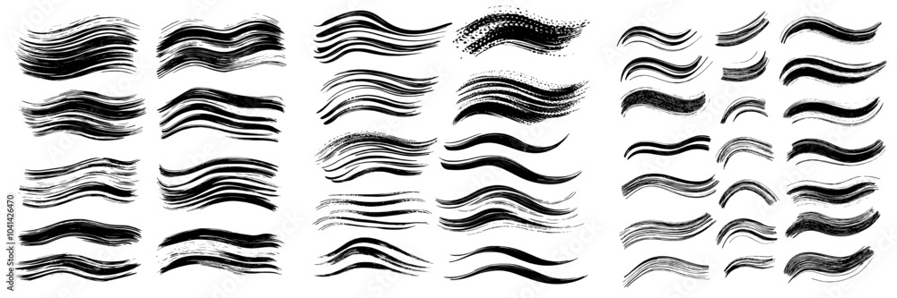 Fototapete ink shapes with an artistic feel. uneven lines created by hand. sketch texture.