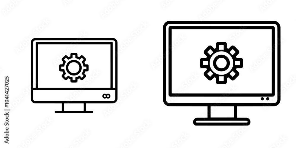 Aufkleber A logo or symbol that represents progress when you upgrade an application. Loading icon modern. Icon for updating a system.