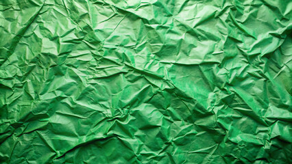 Fototapeta premium vibrant green sheet of paper, crumpled and textured, creating a dynamic and abstract composition green background paper 