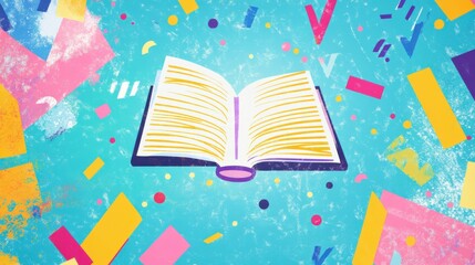 Happy Teacher with Book Icon Illustration Design