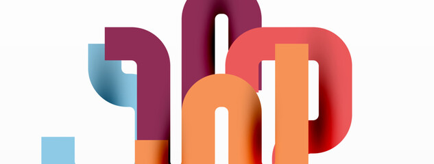 Abstract background curvy lines, minimal geometric design template