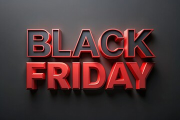 Realistic Black Friday Text Design for Promotional Use, Perfect for Holiday Marketing Campaigns, Sales Banners, and Digital Advertising, Eye-catching and Engaging Visuals