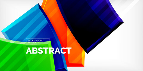 Vector abstract color geometric shapes. Illustration For Wallpaper, Banner, Background, Card, Book Illustration, landing page