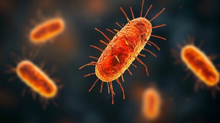 Fototapeta premium Exploring the microscopic world the fascinating life and structure of bacteria under the lens of science and research