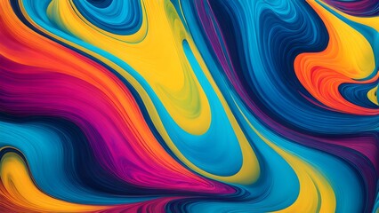 Vibrant and Hypnotic Swirl of Multicolored Abstract Fluid Art, Blending Warm and Cool Tones in a Mesmerizing Dance of Colorful Waves and Motion (85)