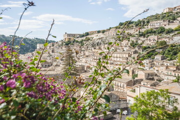 view of the town of Modica in Sicily