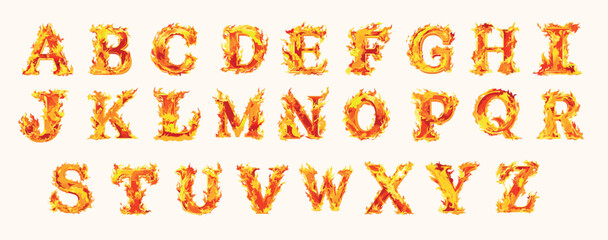 flaming letters alphabet, english capital letter symbols