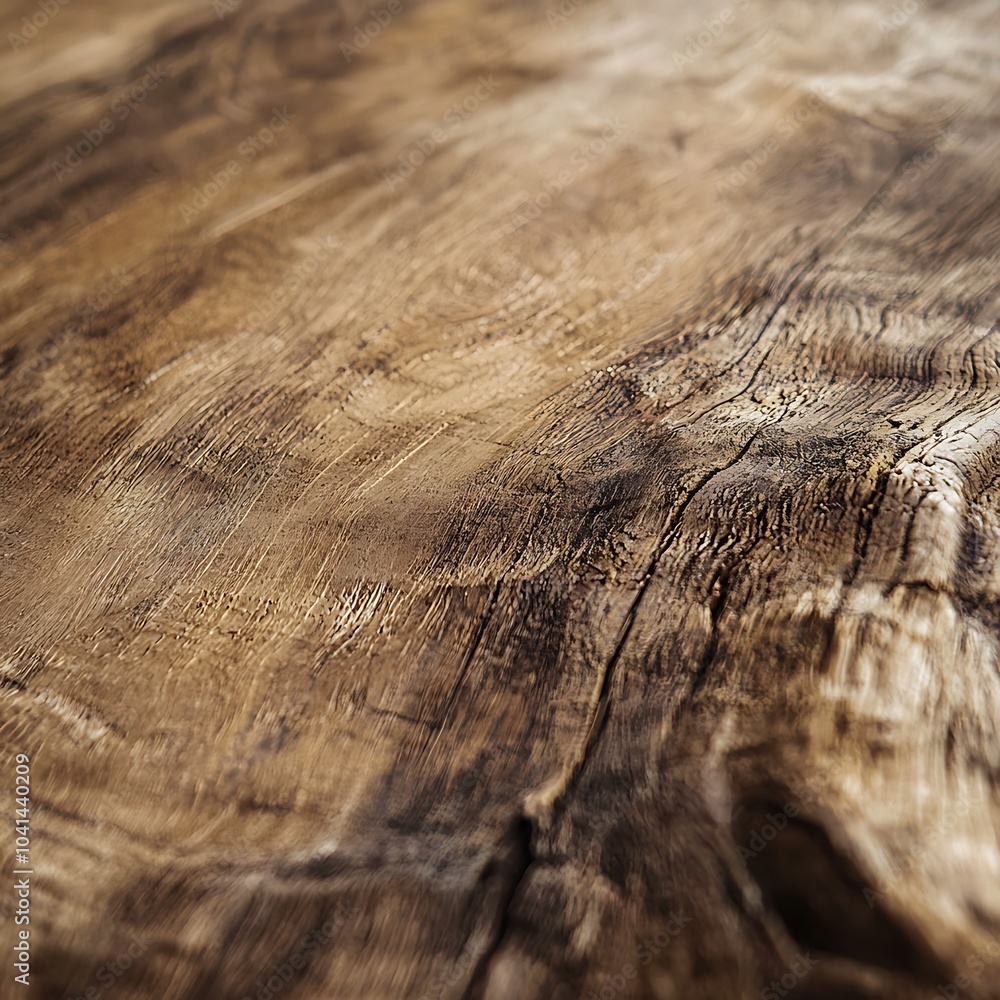 Poster a close-up view of textured wooden surface showcasing natural patterns and grain variations in a war