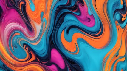 Obraz premium Dynamic Explosion of Rich and Vivid Colors in an Abstract Swirling Pattern, Creating a Fluid Movement that Combines Artistic Expression with a Captiv (26)