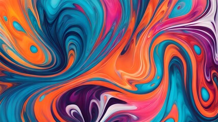 Dynamic Explosion of Rich and Vivid Colors in an Abstract Swirling Pattern, Creating a Fluid Movement that Combines Artistic Expression with a Captiv (31)